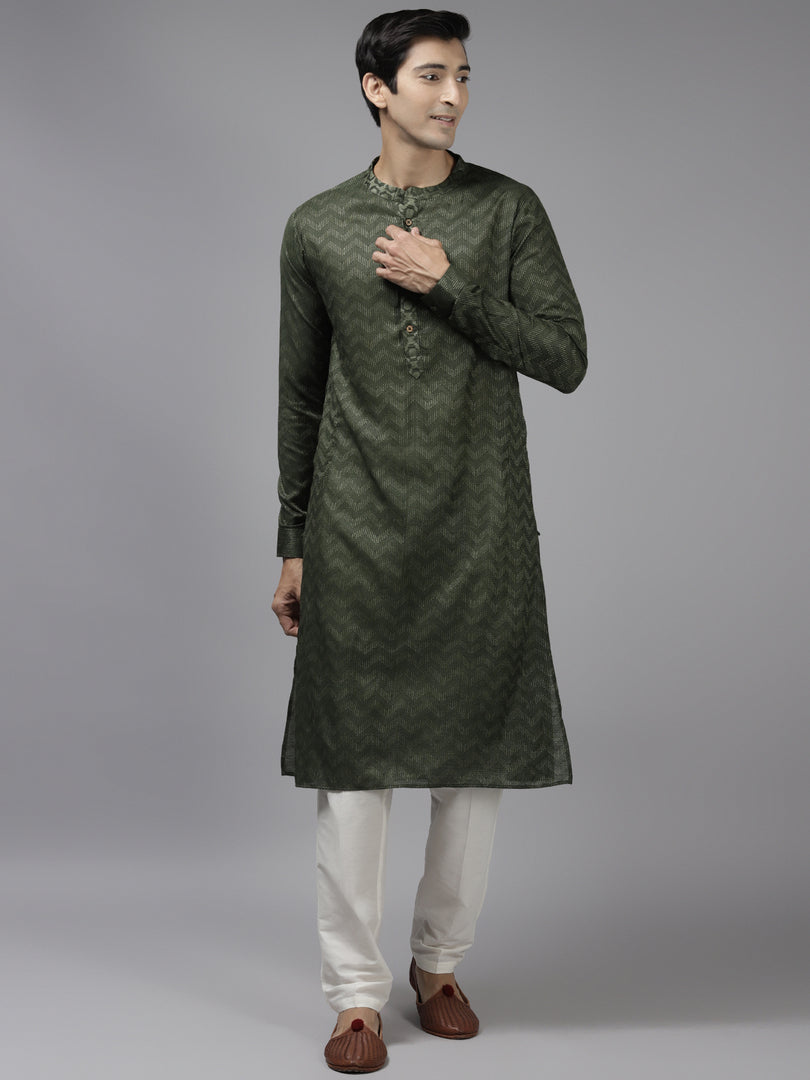 Silk Woven Straight kurta with Pyjama