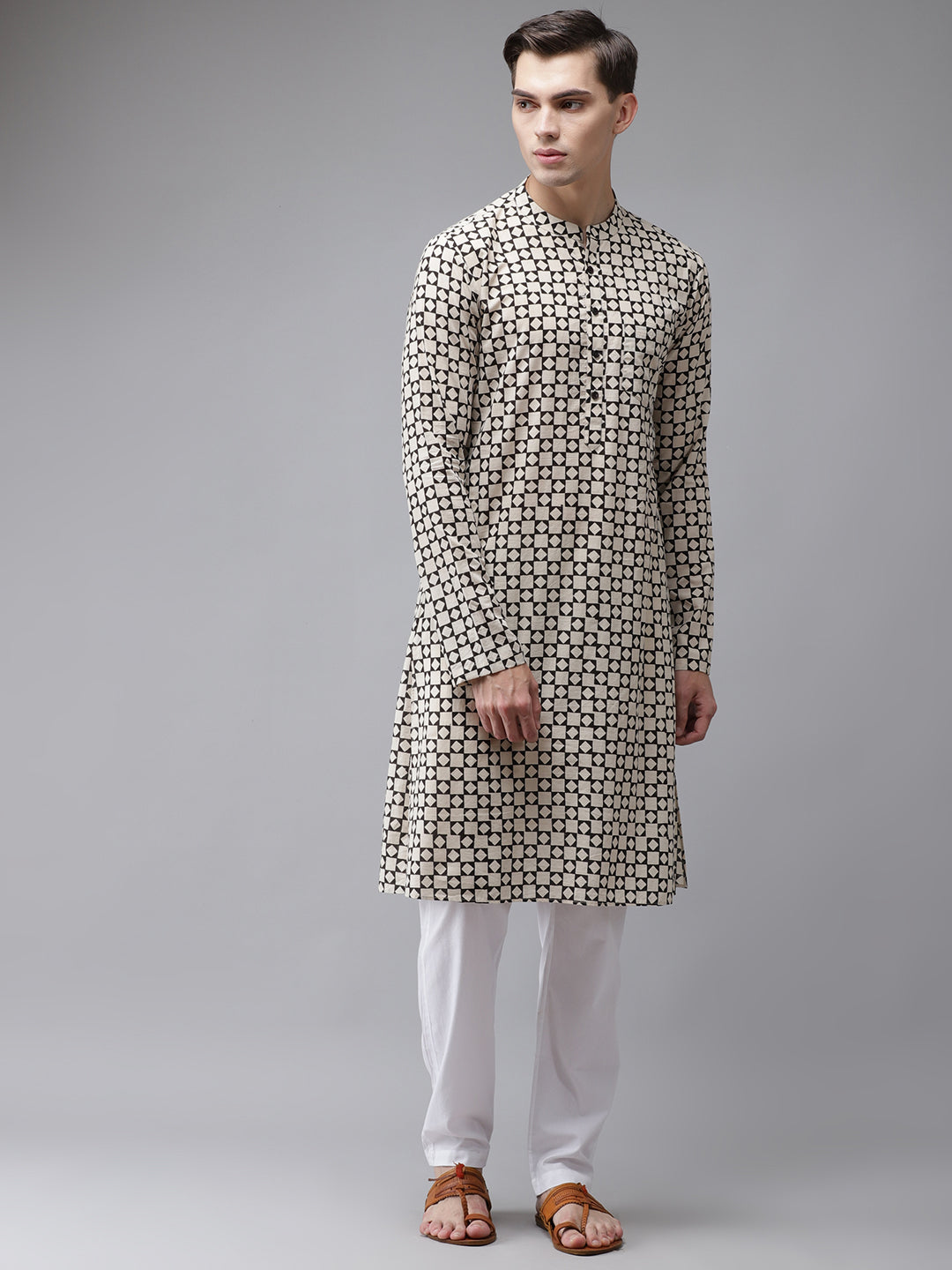 Handcrafted Block Printed Sustainable Straight Kurta with Pyjama