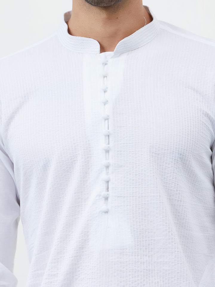 Thread Work Pure Cotton Kurta with Pyjama