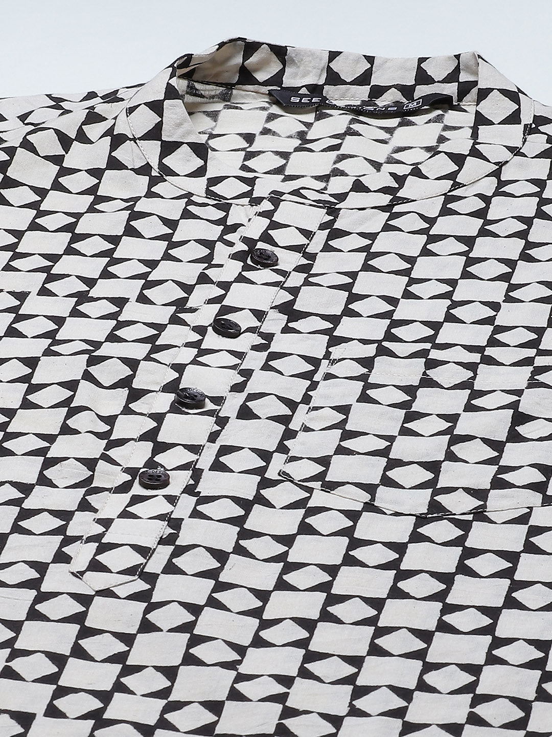 Handcrafted Block Printed Sustainable Straight Kurta with Pyjama