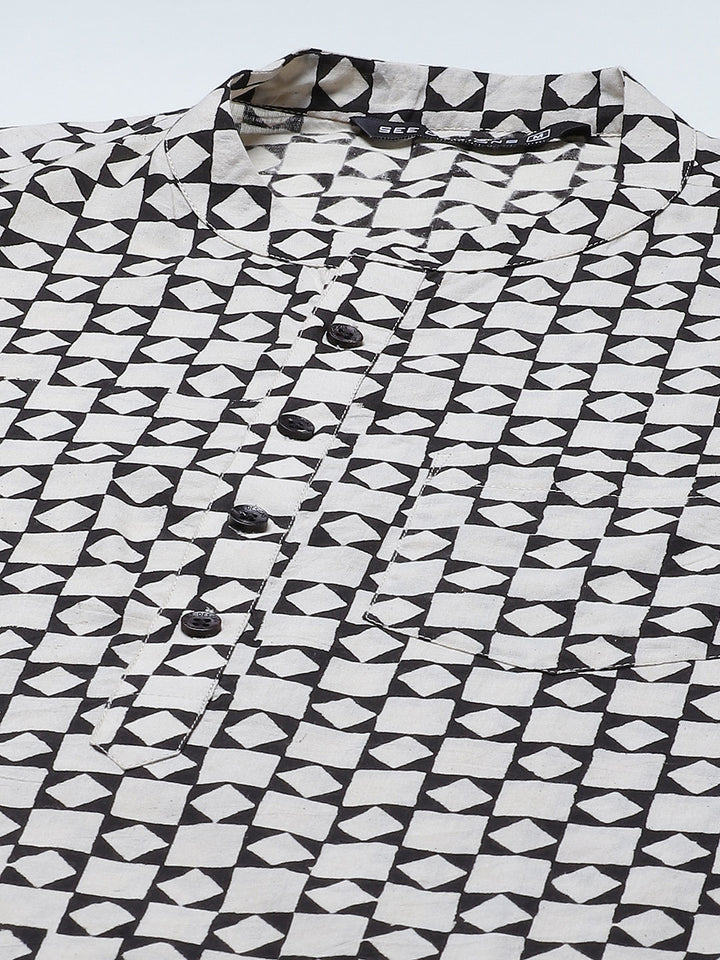 Handcrafted Block Printed Sustainable Straight Kurta with Pyjama