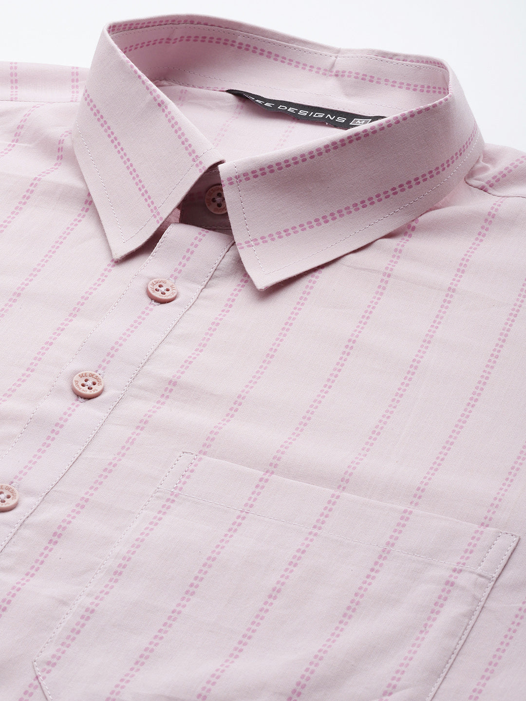 Nude Pink Pure Cotton Pathani Kurta with Pyjama