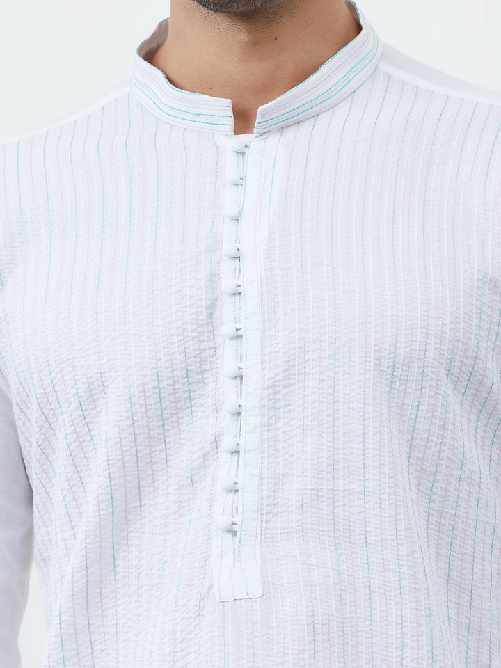 Thread Work Pure Cotton Kurta