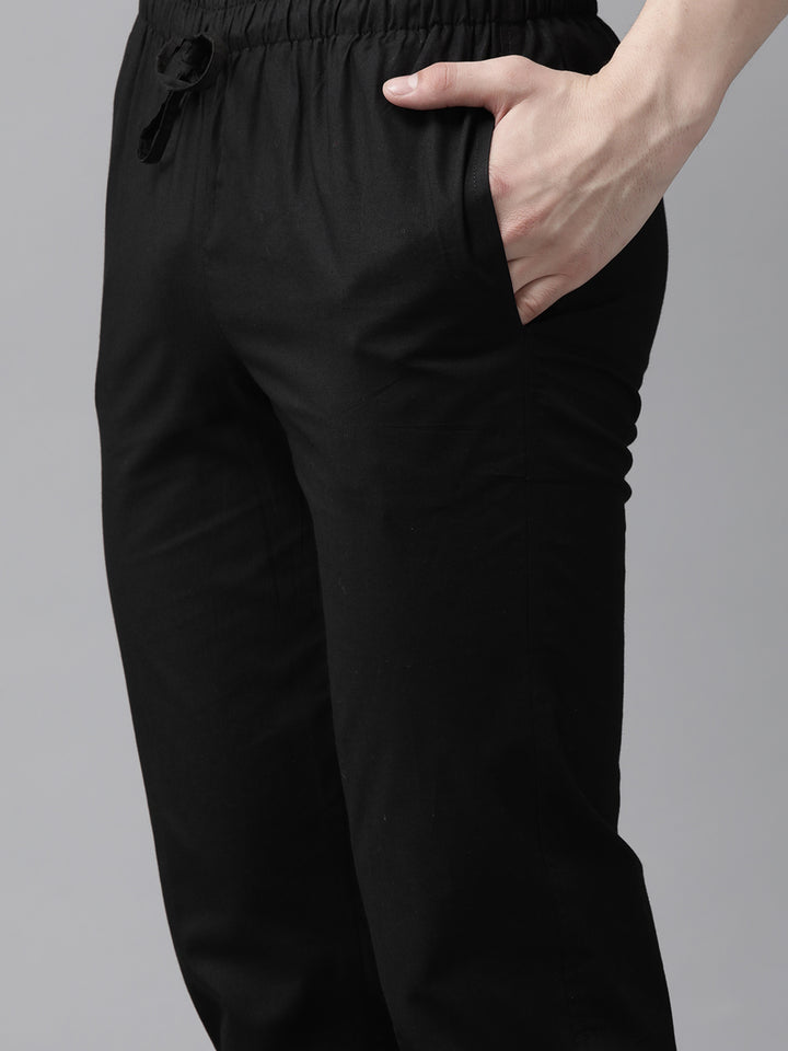 Leaf Printed Pure Cotton Straight Kurta with Pyjama