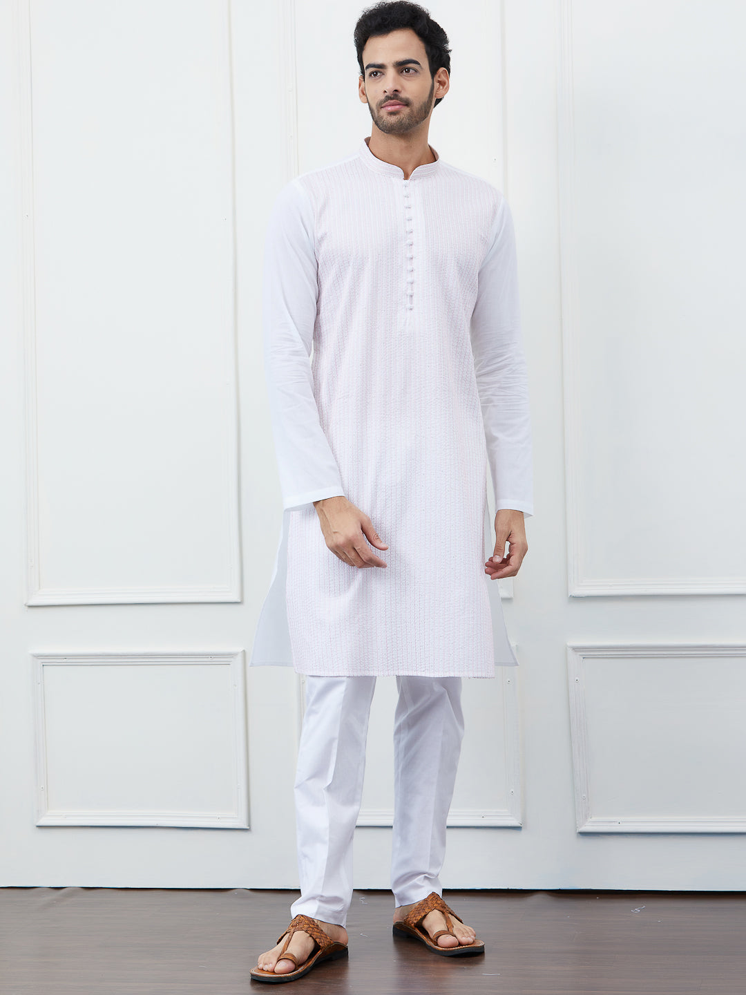 Sequin and Thread Work Pure Cotton Kurta