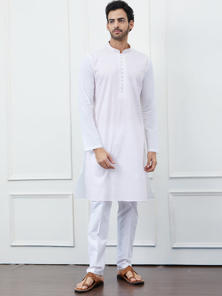 Sequin and Thread Work Pure Cotton Kurta