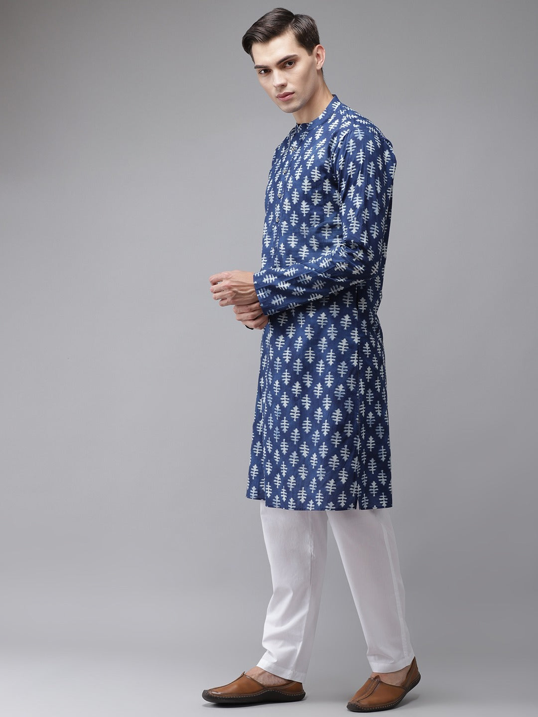 Pure Cotton Printed Regular kurta with trouser