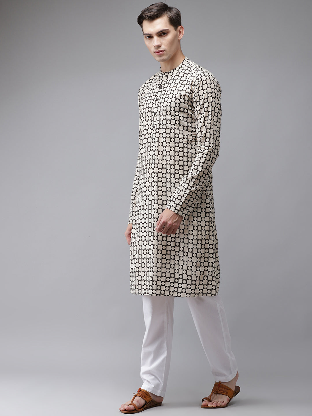 Handcrafted Block Printed Sustainable Straight Kurta with Pyjama