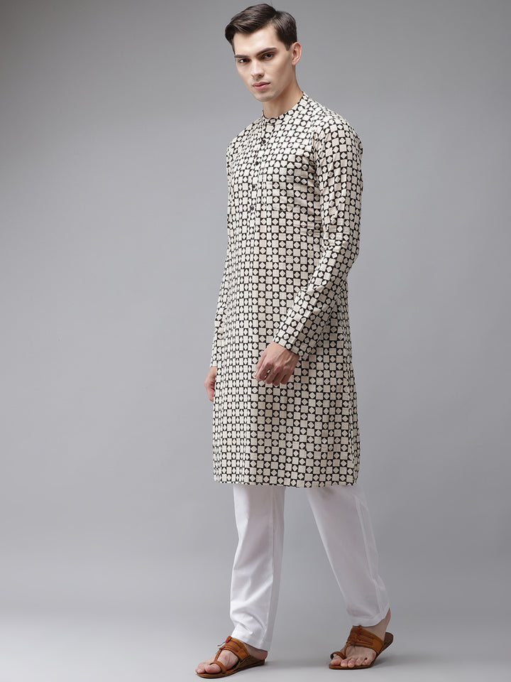 Handcrafted Block Printed Sustainable Straight Kurta with Pyjama