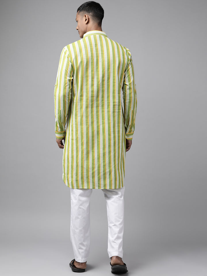 lime green pathani kurta with pyjama
