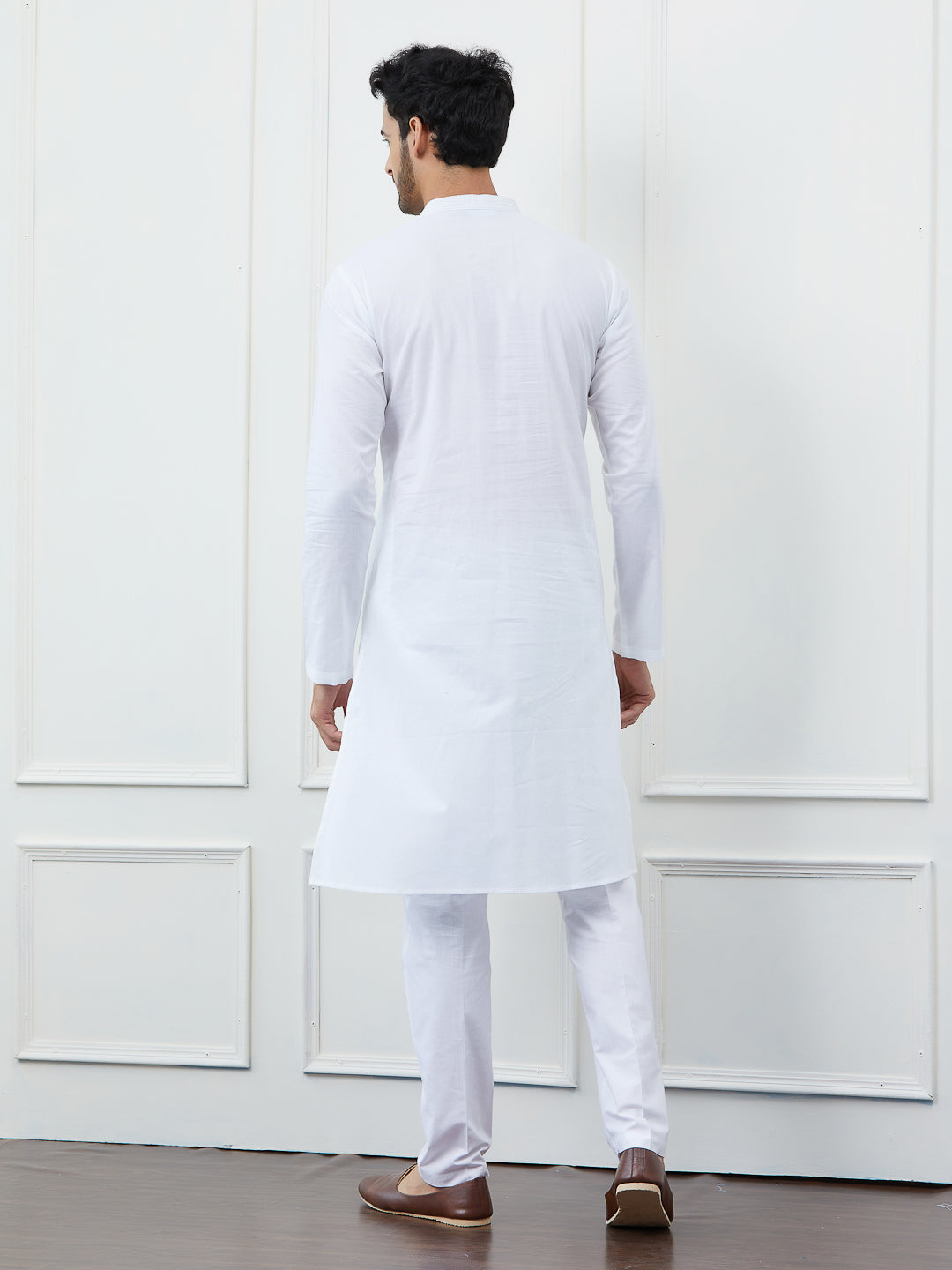 Thread Work Pure Cotton Kurta with Pyjama