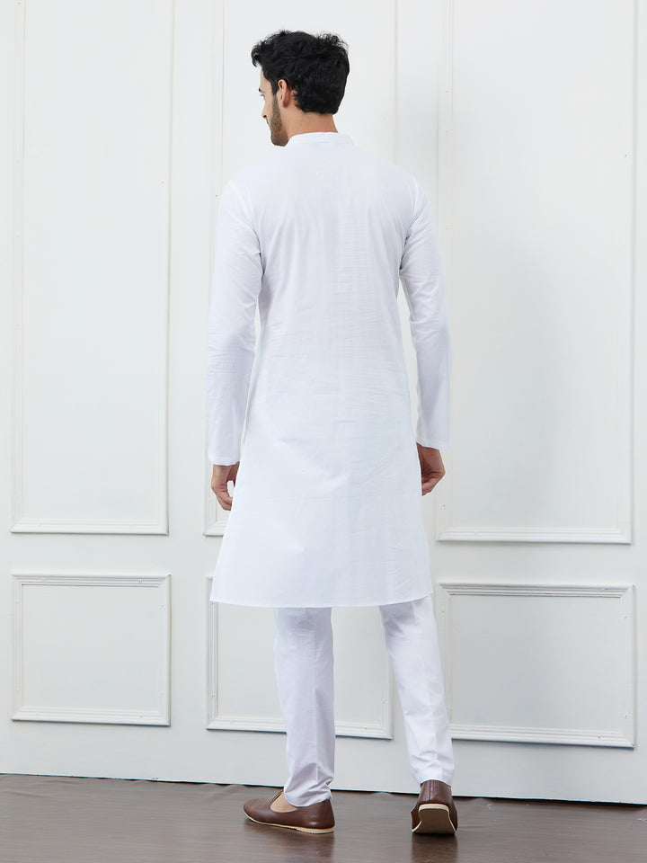 Thread Work Pure Cotton Kurta with Pyjama