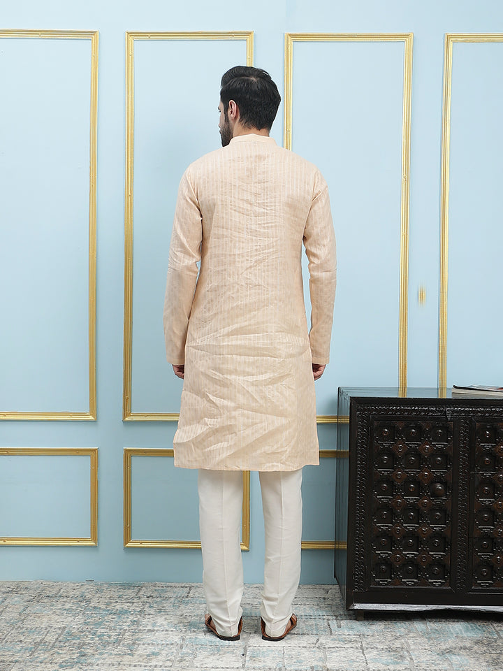 Thread Work Pure Cotton Kurta with Pyjama
