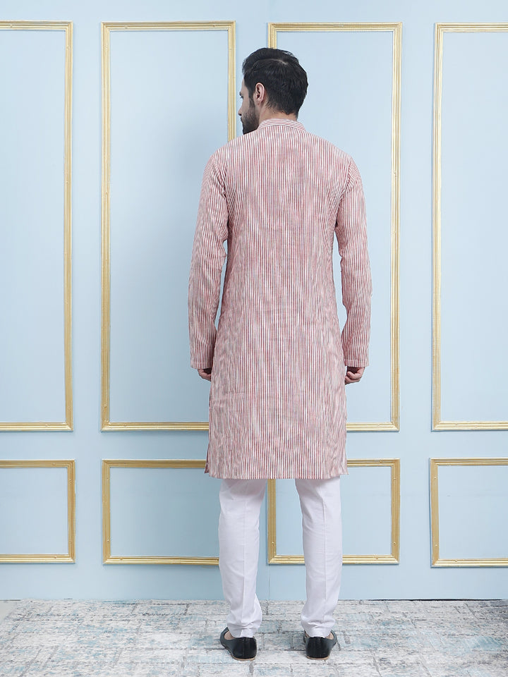 Thread Work Pure Cotton Kurta with Pyjama