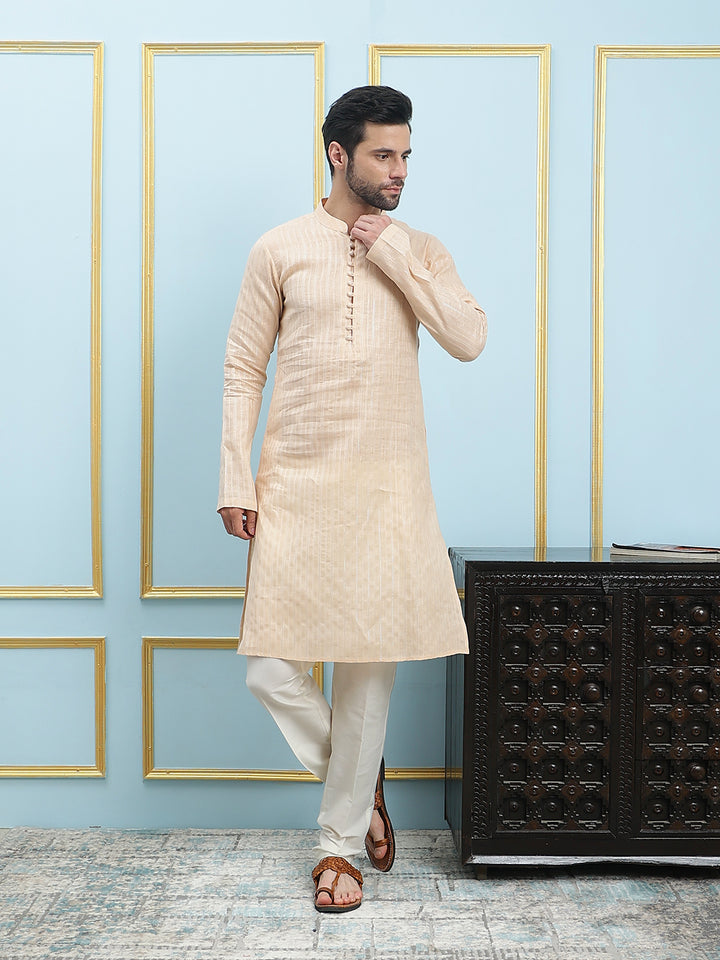 Thread Work Pure Cotton Kurta with Pyjama