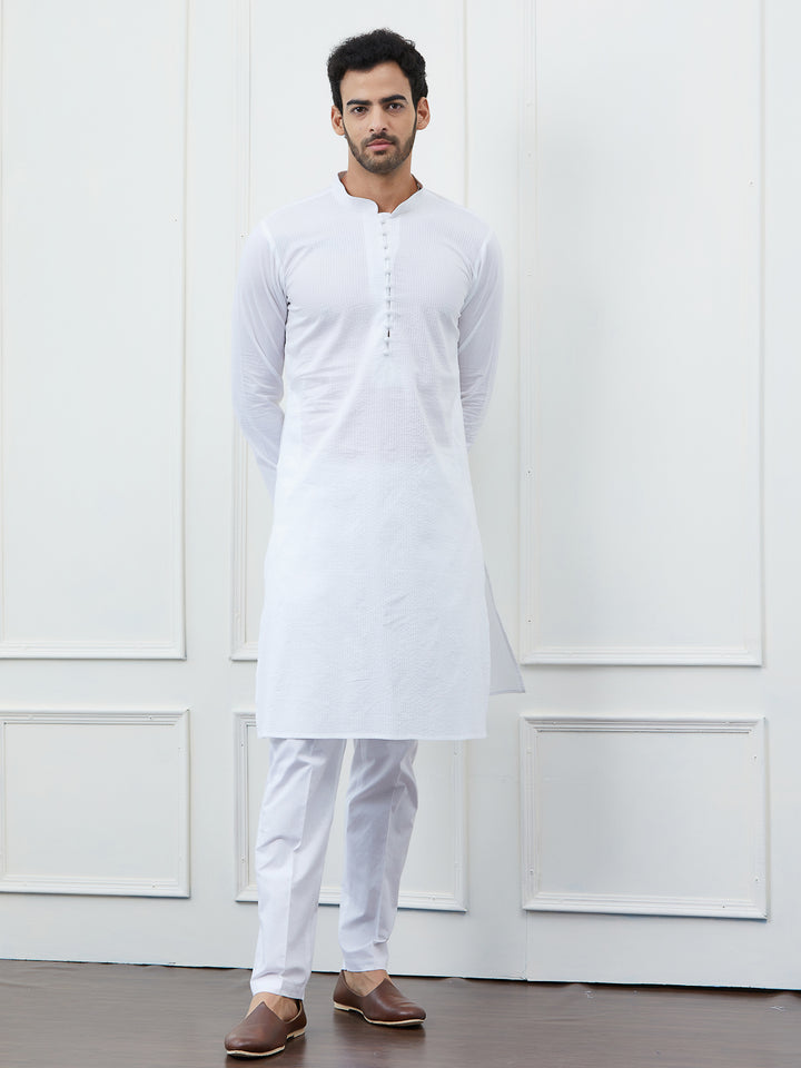 Thread Work Pure Cotton Kurta with Pyjama