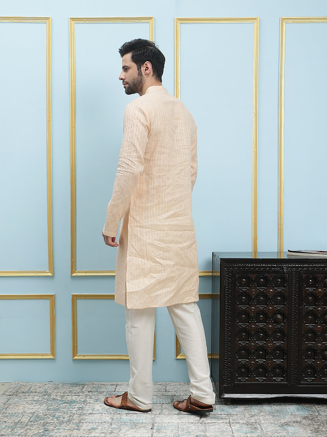 Thread Work Pure Cotton Kurta with Pyjama