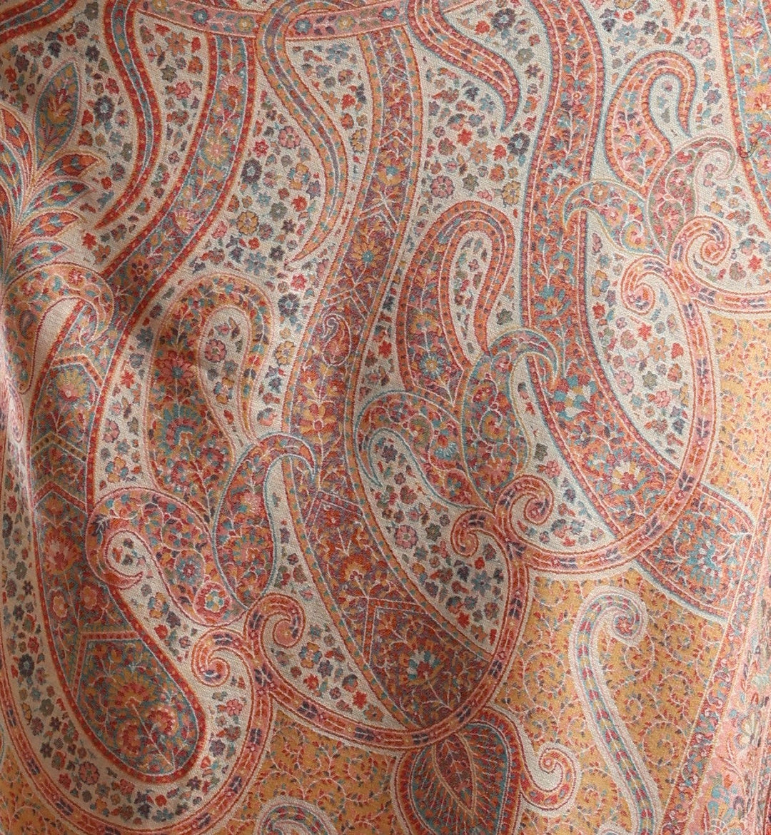 Tweedle Men’s Ruhani Kashmiri Kani Shawl |Pashmina Style Stole for Winters - White