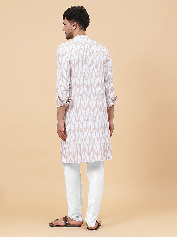 Ikat Printed Cotton Kurta