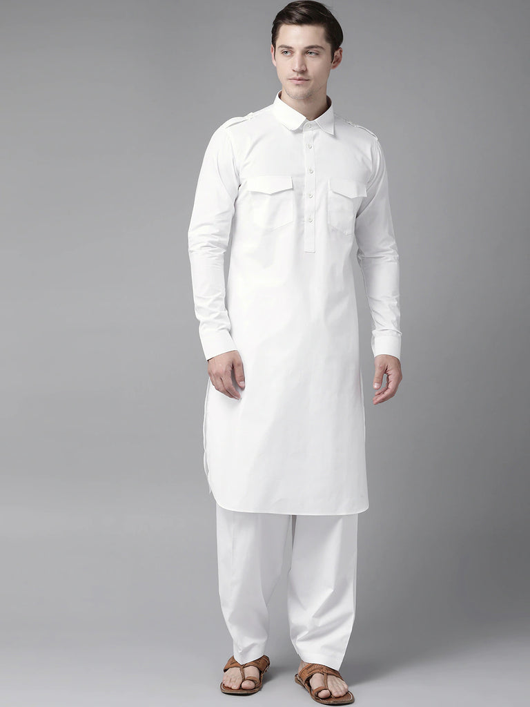 White pathani dress pattern discount