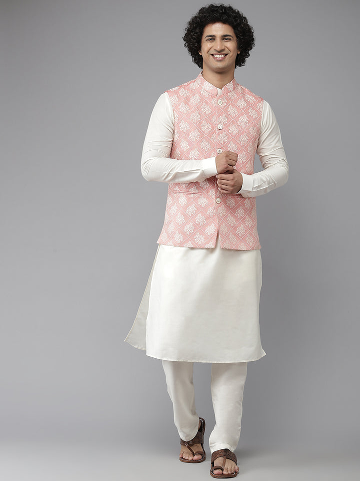 Woven Jacquard Nehru Jacket