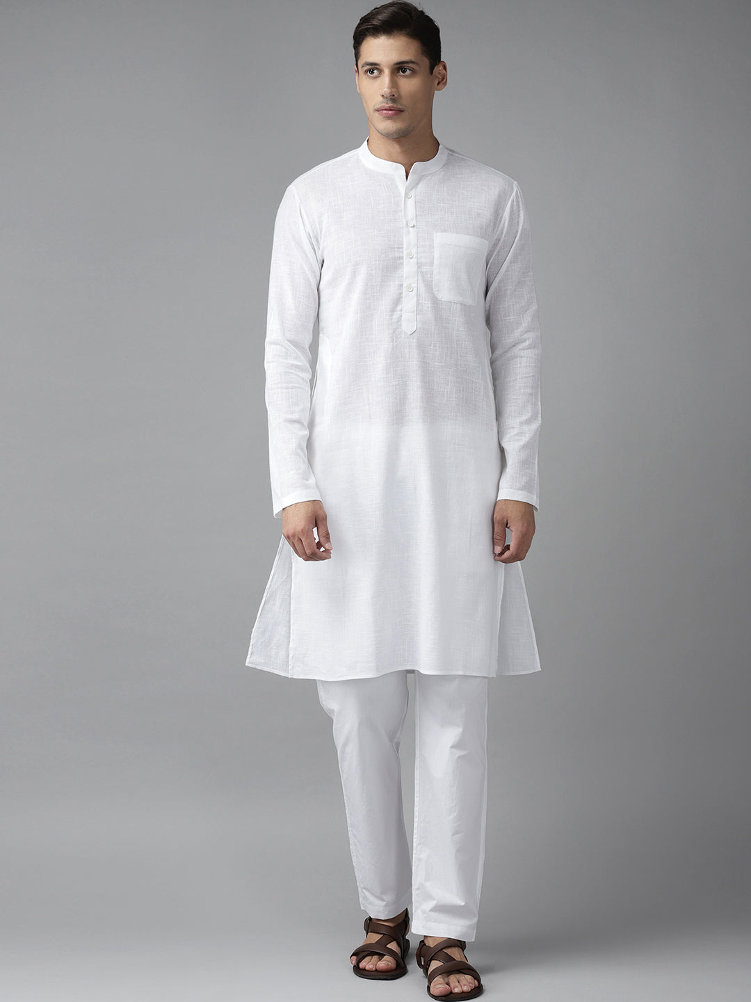 Cotton Slub Straight kurta with Pyjama