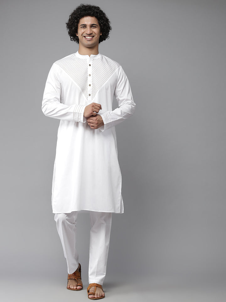 Yoke Designed Straight kurta with Pyjama