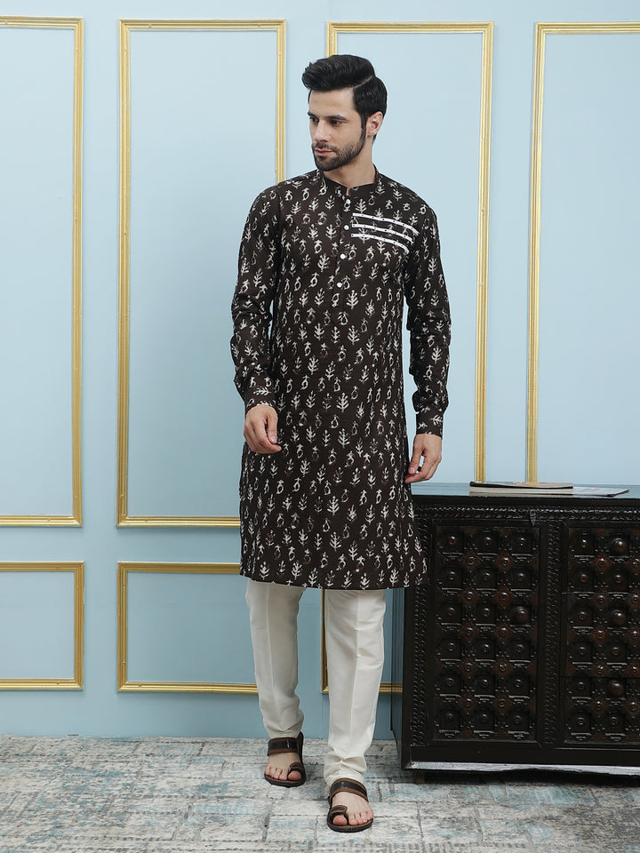Printed Pure Cotton Straight Kurta