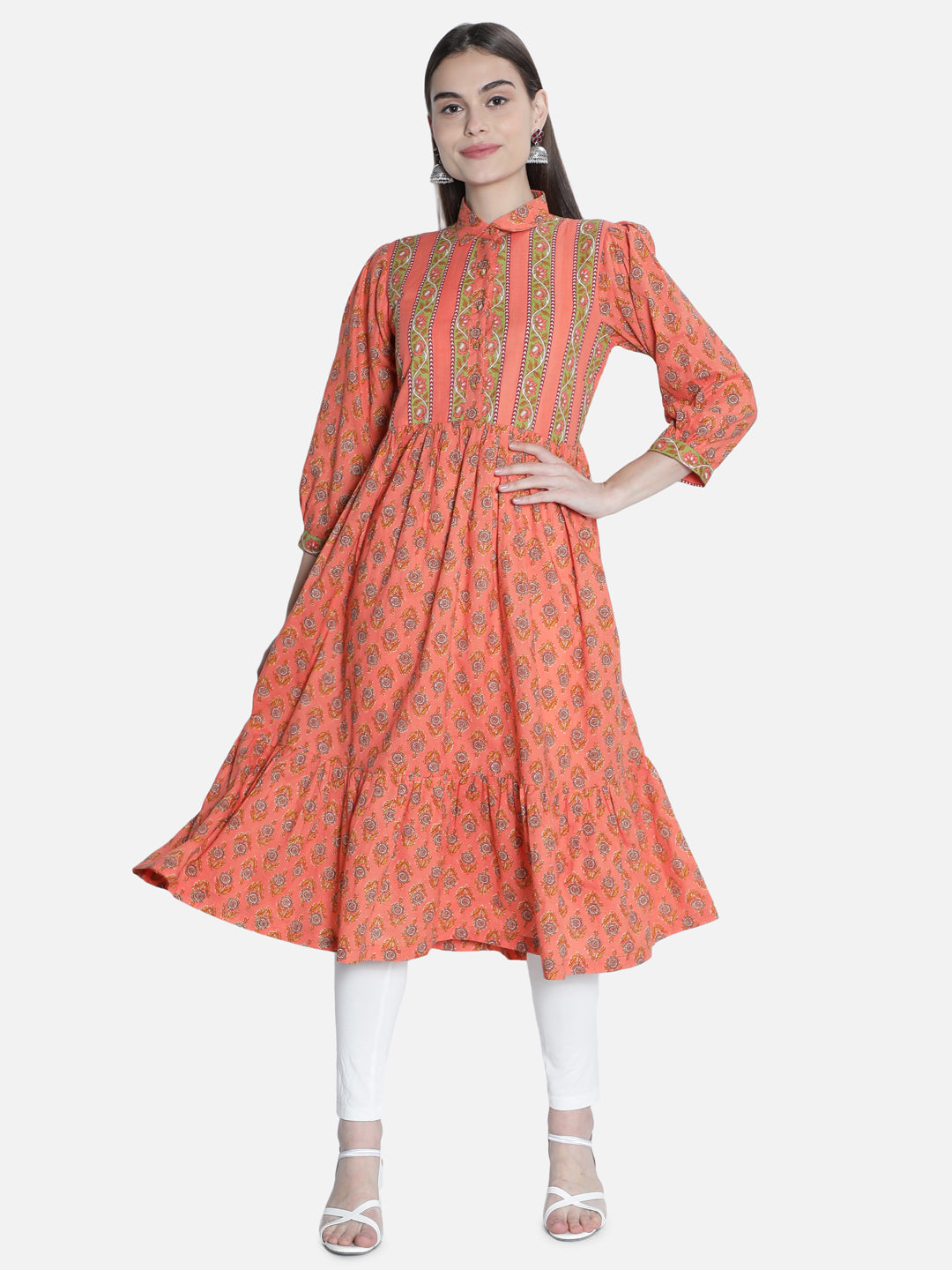 Floral Printed Fit and Flared Kurta
