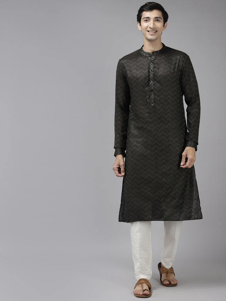 Silk Woven Straight kurta with Pyjama
