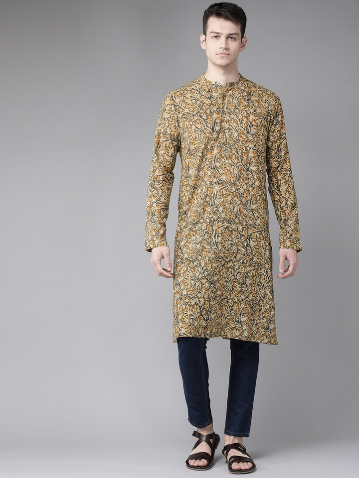 Handcrafted Block printed Kalamkari straight Sustainable kurta