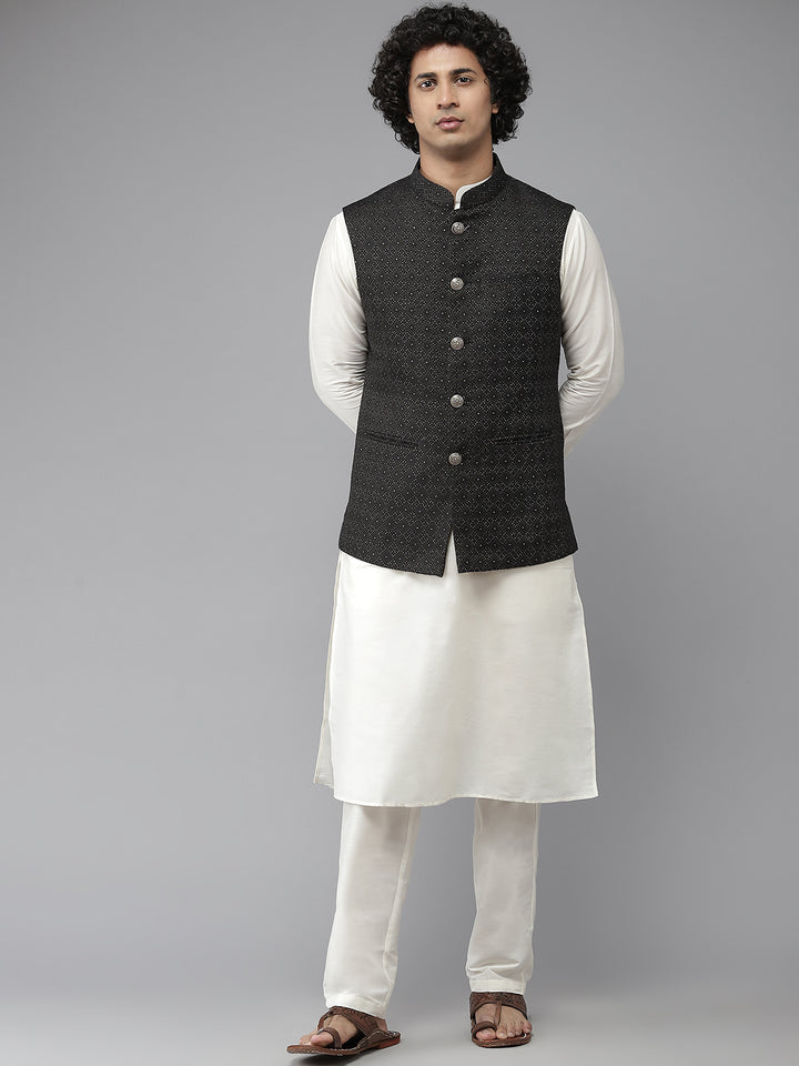 Handwoven Jacquard Nehru Jacket