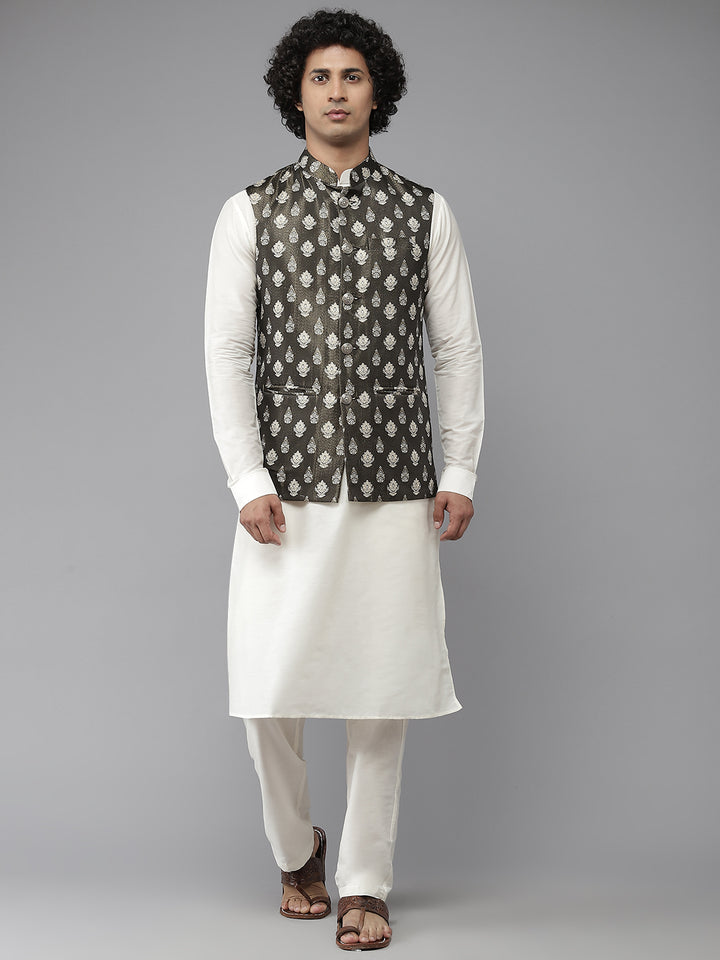 Woven Jacquard Nehru Jacket