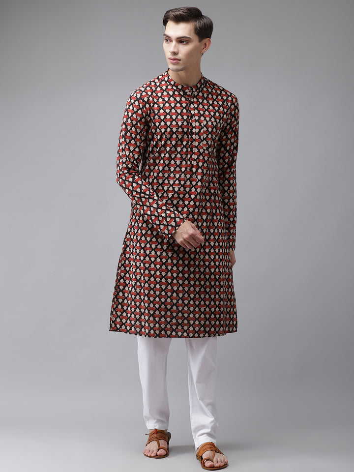 Handcrafted Block Printed Sustainable Straight Kurta with Pyjama