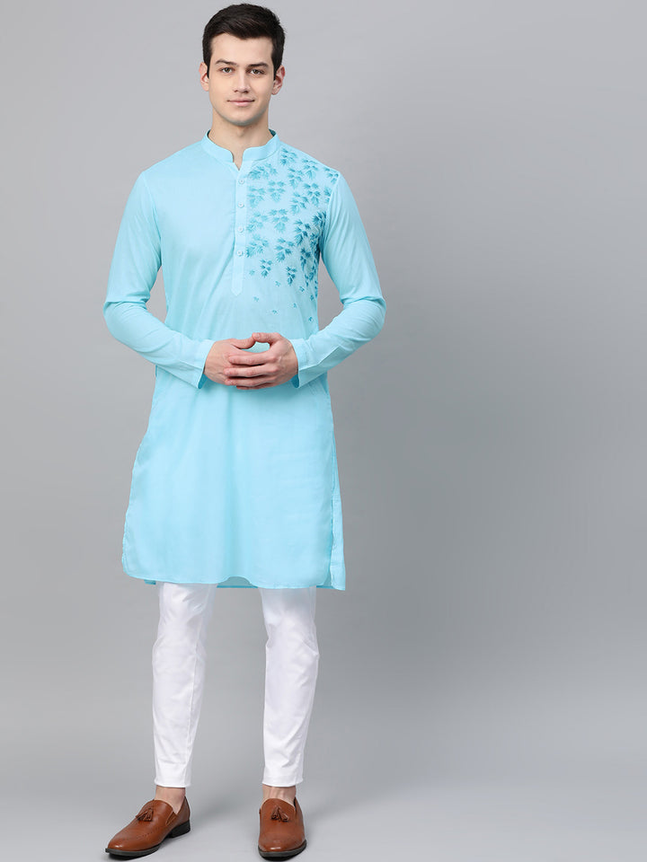 embroidered straight kurta
