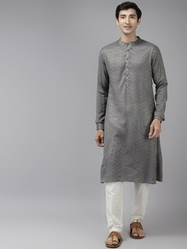 Silk Woven Straight Kurta