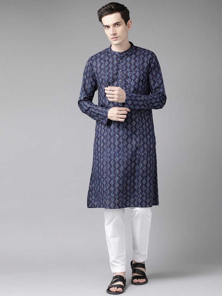 Printed Straight kurta with pyjama
