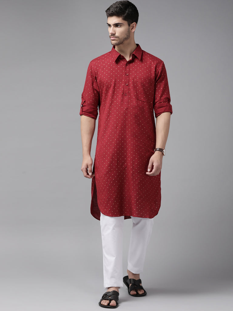 Pathani Suit Maroon Kurta Pajama Design Maroon Pathani Kurta Set