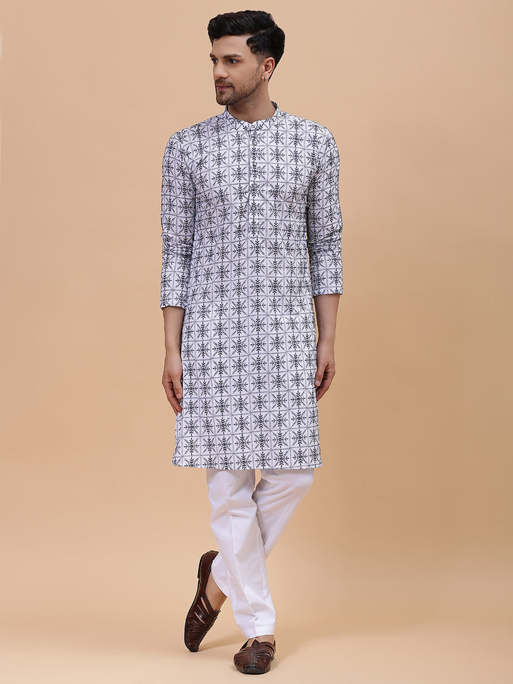 Pure Cotton Embroidered Straight kurta