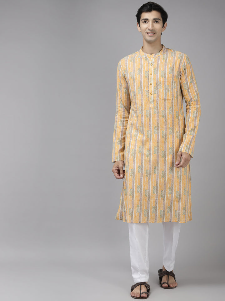 Self-Printed Pure Cotton Straight Kurta