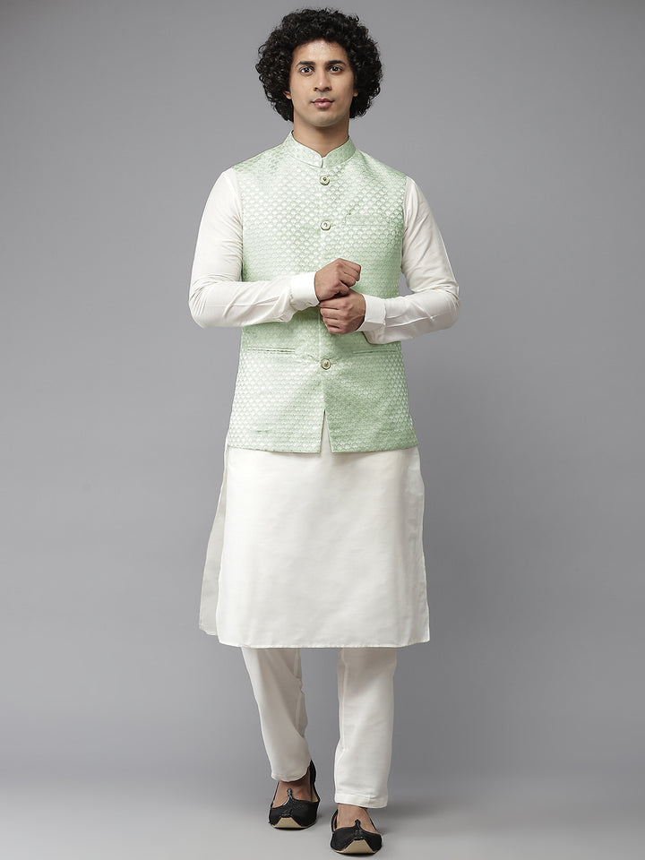 Woven Jacquard Nehru Jacket