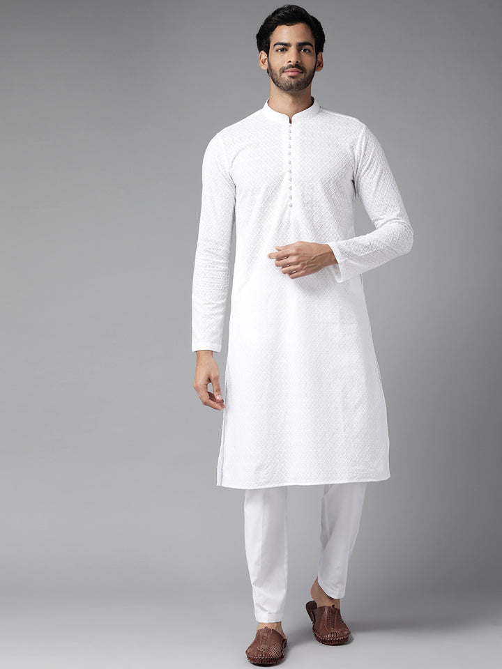 Chikankari Embroidered Straight kurta