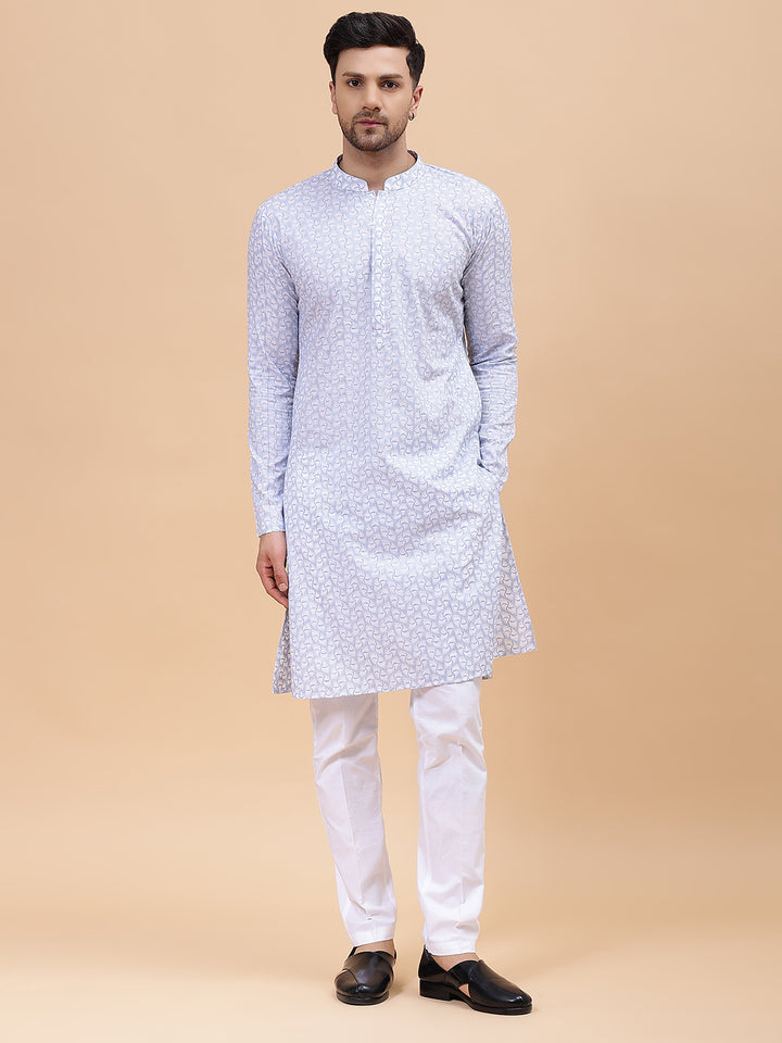 Pure Cotton Embroidered Straight kurta