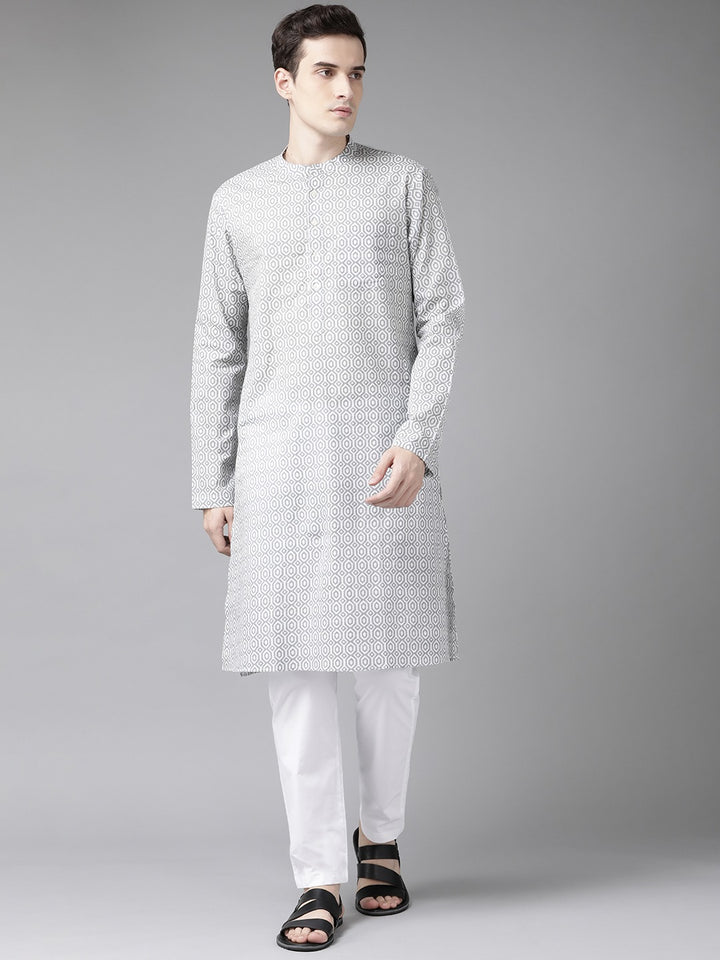 Printed Straight kurta with pyjama