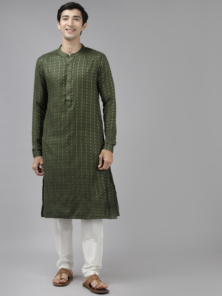 Silk Woven Straight kurta with Pyjama