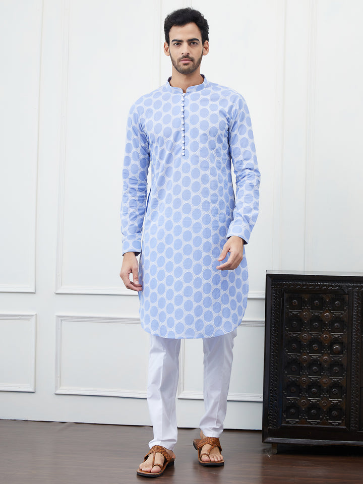 Embroidered Pure Cotton Straight Kurta