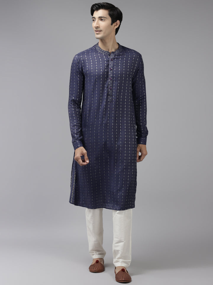 Silk Woven Straight kurta with Pyjama