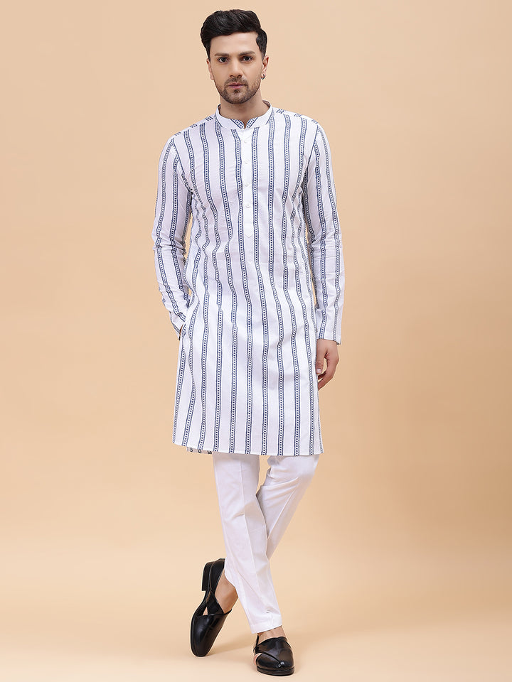 Pure Cotton Embroidered Straight kurta