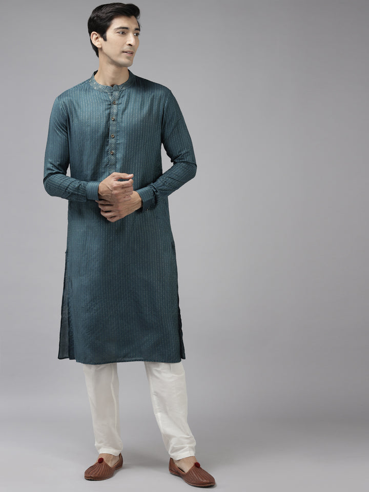 Silk Woven Straight kurta with Pyjama