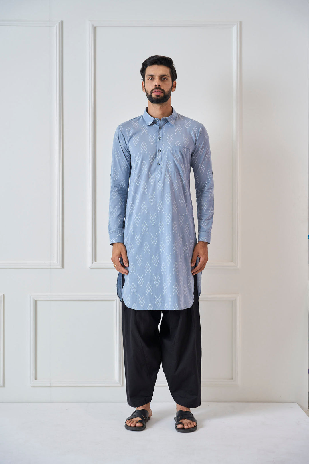 Pure Cotton Printed Pathani Kurta